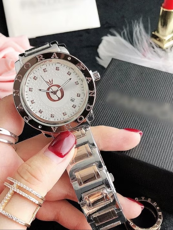 Pandora Accessories - Pandora Silver Women's Bracelet Watch with Crystal Accents